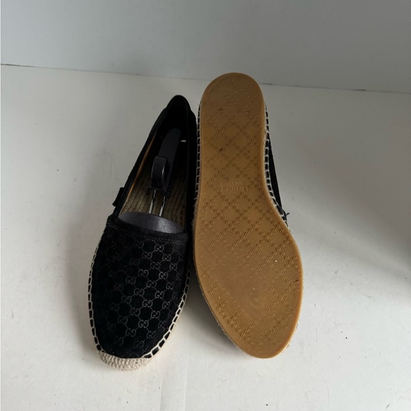 Gucci Womens Black Guccissima Suede Pilar Espadrille - EU 37 - Picture 11 of 13